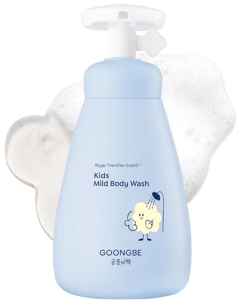 goongbe Kids' Mild Body Wash - Korean Kids Body Cleanser - Hydrating & Refreshing Low pH Soft Bubble Foaming with Panthenol and Amino Acids - Allergen Free Scent, 10.1 fl.oz. - Image 1